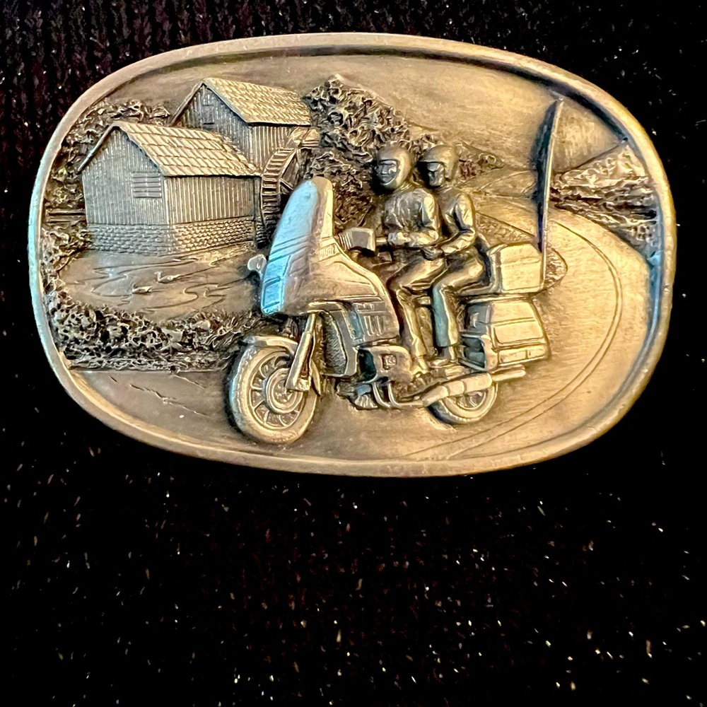 Vintage Motorcycle Belt Buckle
